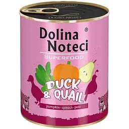 Влажный корм для собак Dolina Noteci Superfood с мясом утки и перепелки 800 г