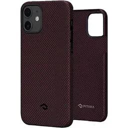 Чохол-накладка Pitaka MagEZ Case Plain Black/Red для iPhone 12 mini (KI1204)