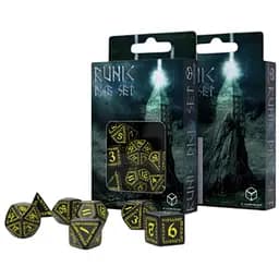 Набор кубиков Runic Black & yellow Dice Set , 7 шт. (SRUN07)
