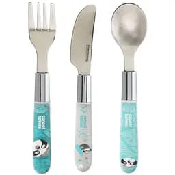 Набір столових приборів Canpol babies Exotic Animals з нержавіючої сталі синій (9/477_blu2)