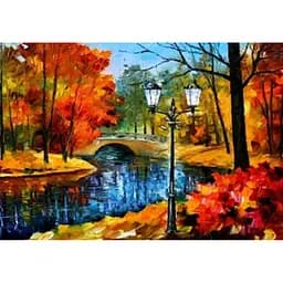 Алмазна вишивка Алмазна мозаїка 40 * 50 см на підрамніку Осінній парк