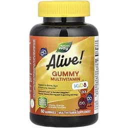 Мультивітаміни для дітей Nature's Way Alive Kids зі смаком вишні, апельсину та винограду 60 жувальних цукерок
