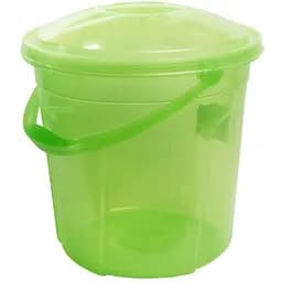 Ведро Stars Plast Стайл прозрачное с крышкой 7 л зеленое (94138/зел)