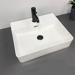 Умивальник VBI Bitonto white накладний підвісний VBI-015700, Білий - мініатюра 4
