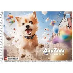 Альбом для малювання Школярик A4 спіраль 20 аркушів (PB-SC-020-8005-1)