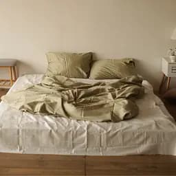 Комплект постельного белья Honey сатин 100% хлопок золотистый оливковый - двуспальный