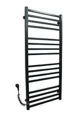 Електрична рушникосушарка Kosser Велді 1200x600/16 ЕL тайм. нержавіюча сталь (чорний) ДВ03EL, Чорний матовий, Ліве