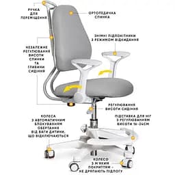 Дитяче крісло Evo-Kids Mio Ergo Grey (Y-507 G) - мініатюра 2
