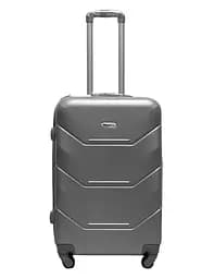 Валіза середня M ABS-пластик Milano bag 147M 66×46×29см 80л Срібна - мініатюра 1