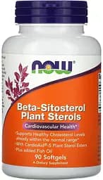Натуральна добавка NOW Beta-Sitosterol Plant Sterols, 90 капсул