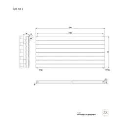 Радіатор дизайнерський Ideale Vittoria H 12 8/544/1200 антрацит, Антрацит - мініатюра 3