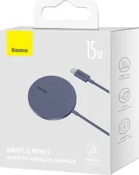 Бездротовий зарядний пристрій Baseus Simple Mini3 Magnetic Wireless Charger 15W Purple (CCJJ040205) [90317] - мініатюра 8