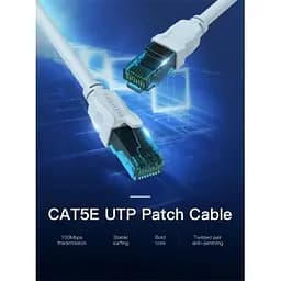 Патч-корд 5м, RJ-45 cat 5e UTP blue Vention (VAP-A10-S500) - мініатюра 3