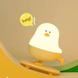 Нічний світильник DK L63 Chicken on a Skateboard White-Yellow [151672] - мініатюра 4