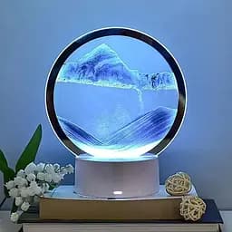 Настільна LED-лампа нічник RGB Пісочний годинник 3D Sandscape. Картина Рухомий пісок - мініатюра 4