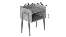 Тумба модульна Ferrum-decor Джузі 540x450x320 метал Сірий ДСП Бетон 16 мм (FRD-102988) - мініатюра 3