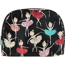 Косметичка черная глянцевая Titania с балетным дизайном, 24х3х18 см (7773 )