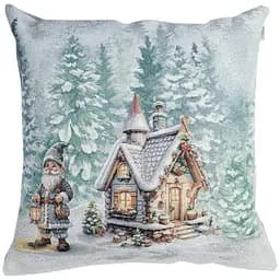 Подушка Прованс гобеленова Казкові гноми Будиночок 45х45 см (38477)