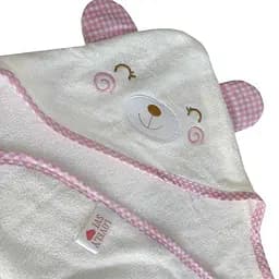 Полотенце бамбук/махра Lovely Svi детское с капюшоном в подарочной коробке - 90 х 90 см Розовая окантовка (8692695)