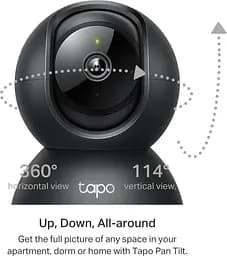 IP-Камера Tapo C211 3MP N300 microSD motion detection чорна TP-Link teh0016039 - мініатюра 4