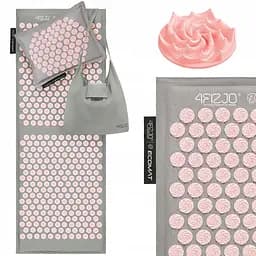 Коврик акупунктурный с подушкой 4FIZJO Eco Mat XL Аппликатор Кузнецова 4FJ0515 Grey/Pink (P-5907739313607)