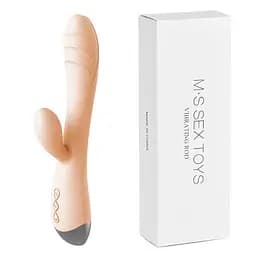 Смарт вібратор-кролик з USB зарядкою 21 см для клітора та точки G Рожевий