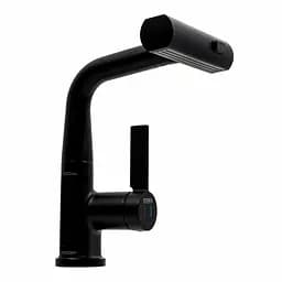 Смеситель для кухни Platinum с выдвижным изливом и индикатором A242 черный