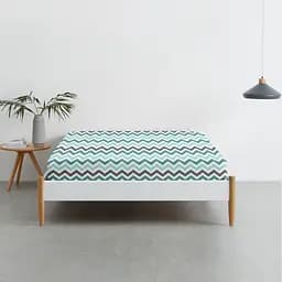 Набір простирадл на резинці Cosas BEIGE/MINT ZIGZAG 160х200х20 см (Set_Beige_ZigMintGrey_160x200_2) - мініатюра 2