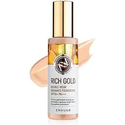 Тональний крем для обличчя Enough Rich Gold Double Wear Radiance Foundation Золото SPF50+ PA+++ відтінок 21, 100 мл - мініатюра 2