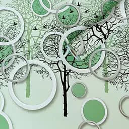 Плівка Sticker Wall на самоклейці на паперовій основі 0.45х10м х 0.07мм Чорні та зелені дерева SW-00002440 - мініатюра 3