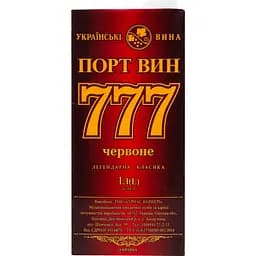 Вино Порт Вин 777 красное полусладкое 1 л