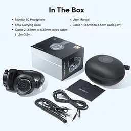 Гарнітура OneOdio Monitor 80, 3,5мм/6,35мм, з кейсом, Black - мініатюра 6