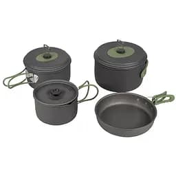 Набір посуду Bo-Camp Explorer 4 Pieces 19 Hard Anodized Grey/Green (2200241) (DAS302733)