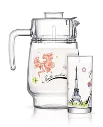 Набір для напоїв Luminarc Haute Couture Blue, 7 предметів (6660182)