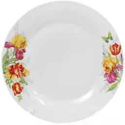 Набор BonaDi 6 фарфоровых обеденных тарелок Огненные ирисы Ø27 см kuh0009319