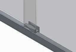 Двері в нішу Koer SR SD03-140x200-TR-01 прозоре скло Easy Clean 8 мм, хром KR5385, універсальні, прозорий, хром - мініатюра 3