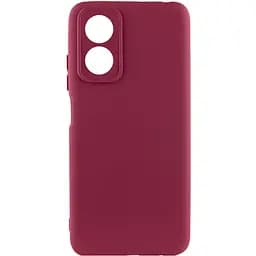 Чохол Silicone Cover Lakshmi Full Camera (A) для Oppo A17 Бордовий / Marsala