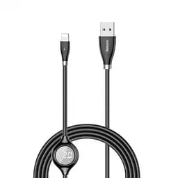 Кабель Baseus Big Eye Digital Display Cable USB to Lightning 2A 1m CALEYE-01 Black
