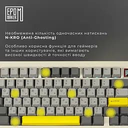 Клавіатура Epomaker TH80 PRO V2 Wisteria Tactile White механічна бездротова (TH80-PROV2-W-WT) - мініатюра 7