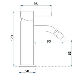 Змішувач для біде Rea Lungo (Rea-B0668) золотий - глянцевий - мініатюра 5