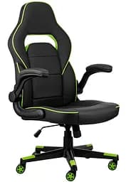 Ігрове крісло 2E Gaming Hebi Black/Green (2E-GC-HEB-BK)