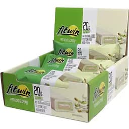 Батончик FitWin Protein Bar 20% Фисташковый крем 720 г (12 шт. х 60 г)