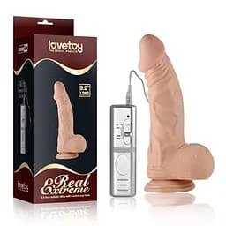 Вібратор Real Extreme Vibrating Dildo 9"