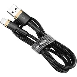 Кабель Baseus cafule Cable USB For lightning 2.4A 1 м Gold + Чорний