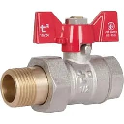 Кран шаровой Thermo Alliance "Американка" Standart 1/2" ВН прямой, PN40, бабочка SD220W15