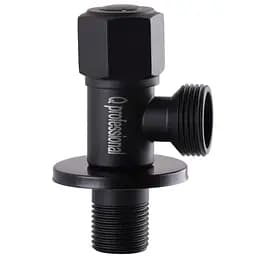 Кран кульовий кутовий Q Professional 1/2″X3/4″ NV-QP888 Black 000025137 - мініатюра 2