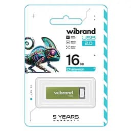 USB флеш накопичувач Wibrand 16GB Chameleon Green USB 2.0 (WI2.0/CH16U6LG) - мініатюра 2