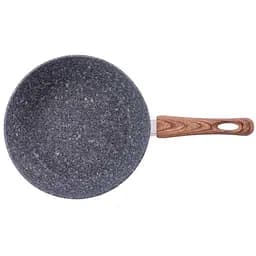 Сковорода глибока антипригарна Kamille 4166 26 см Granite алюміній