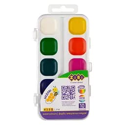 Акварельні фарби ZiBi Kids Line 10 кольорів (ZB.6543-10)