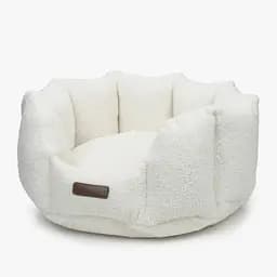 Лежак ортопедичний для собак "Shell Teddy" молочний XS (50*55см)